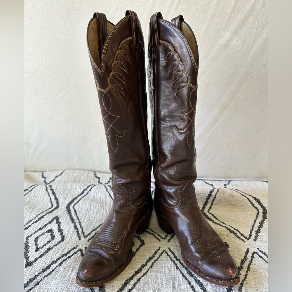 Vintage Western Cowboy Boots Leather Womens 7.5